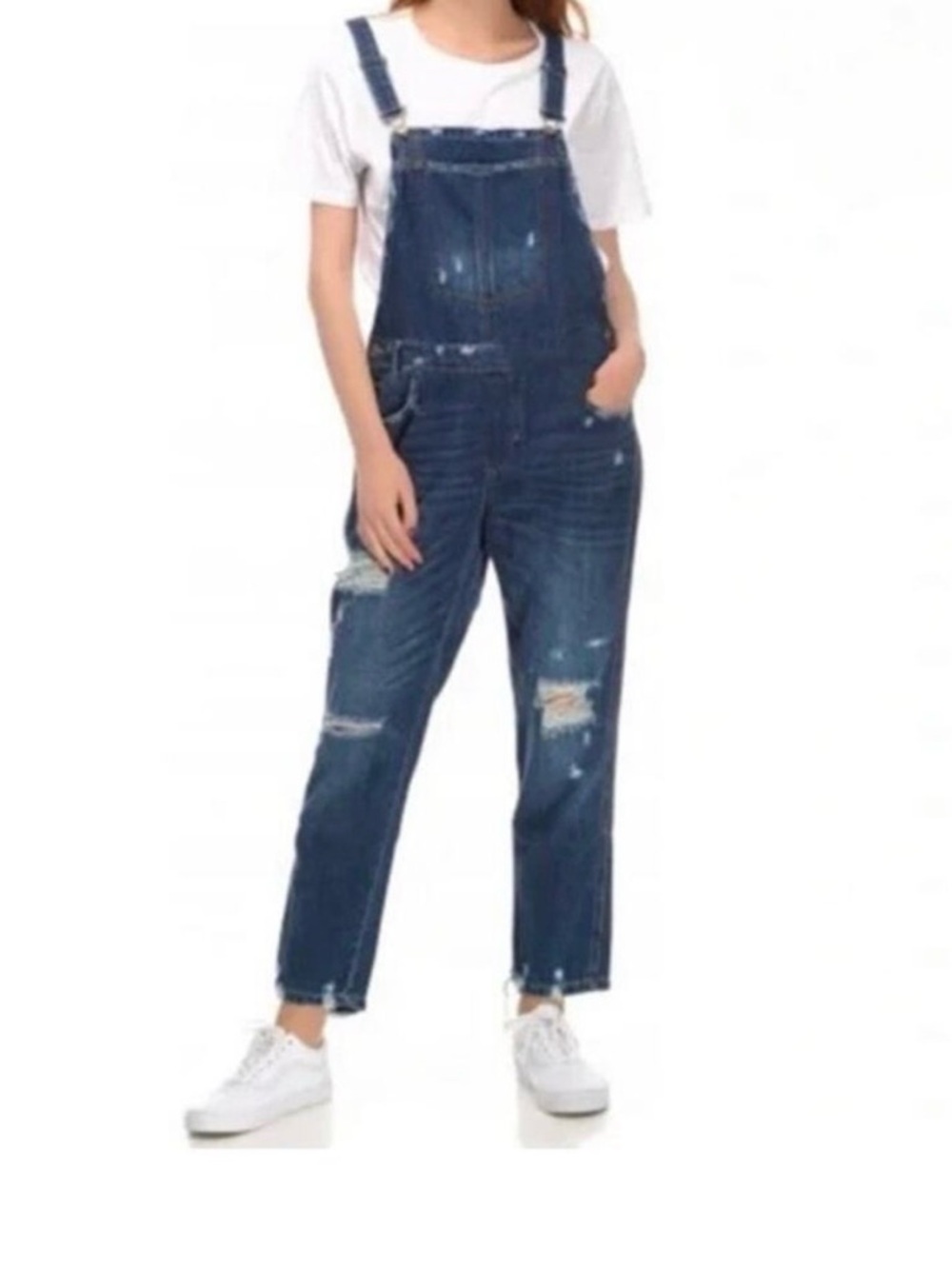 ZARA Overall Distressed Trafaluc Denim Markers Collection , cotton, size S